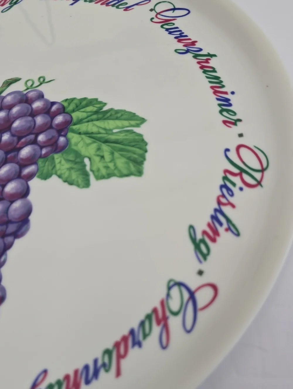 Vintage Dept 56 Vineyard Cheese Platter Tray By Cheryl Johnson Japan
